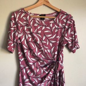 Ann Taylor Factory Tie Front S/S Leaf Dress